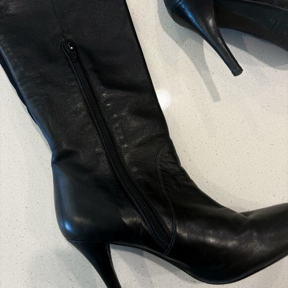 Stuart Weitzman Black Leather Boots - Picture 5 of 10